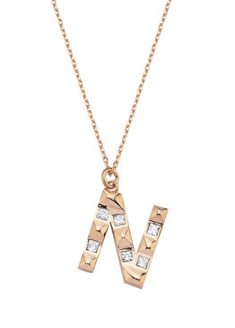 Pırlanta Detaylı Kadın Altın Kolye